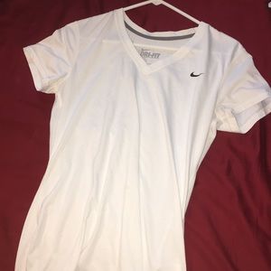 white nike shirt